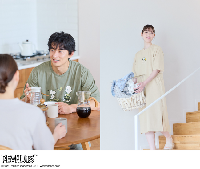 AOKI＆TAKE CARE WITH PEANUTSのコラボレーションから疲労回復ウェア「RECOVERY CARE＋(R)」春夏の新作5分袖7分丈パンツ・5分袖チュニックタイプの販売を開始