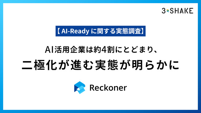 【 AI-Ready に関する実態調査】AI活用は約4割にとどまり、二極化が進む実態が明らかに