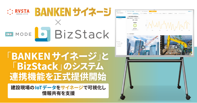 リバスタとMODE、「BANKEN サイネージ」と「BizStack」のシステム連携機能を正式提供開始
