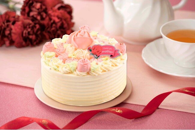 コロンバンが母の日を祝う花束のようなバタークリームケーキ「母の日バターデコレーション」を期間限定販売