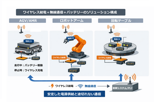 ワイヤレス給電 × 無線通信 × バッテリで実現する新たな製造現場ソリューション