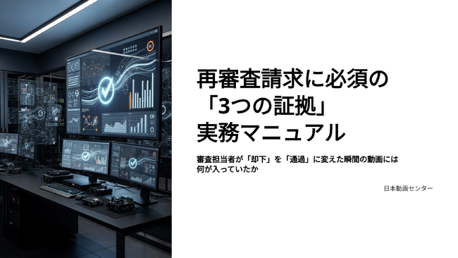 再審査請求に必須の「3つの証拠」実務マニュアル｜審査担当者が「却下」を「通過」に変えた瞬間の動画には何が入っていたか