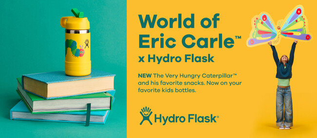 Hydro Flask(R) × エリック・カール 第2弾！ブートの下に蝶々が隠れる、遊び心満載の限定コラボボトルが登場