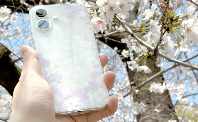 【新発売】iPhoneを彩る“桜の木漏れ日”光と影をデザインしたクリアケース「花影（はなかげ）」がatelier gekka BASEショップにて販売開始