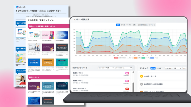 【riclink】コンテンツ活用を「共有」から「分析」のフェーズへ。riclinkが新機能「ダッシュボードBoost」を提供開始。