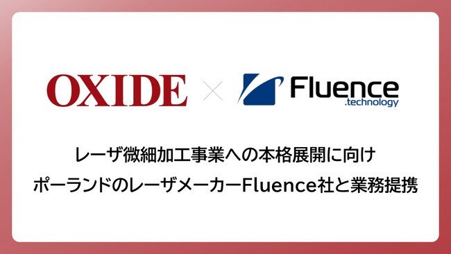 レーザ微細加工事業への本格展開に向けポーランドのレーザメーカーFluence社と業務提携