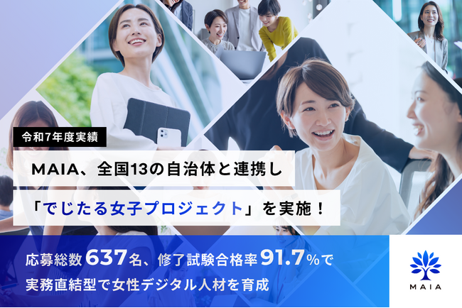 MAIA、全国13の自治体と連携し「でじたる女子プロジェクト」を実施