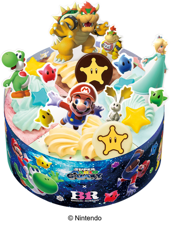 アイスクリームケーキ 「スーパーマリオギャラクシー パレット４」を発売　また、対象のダブルカップご購入者に「オリジナル缶バッジクリップ」プレゼント