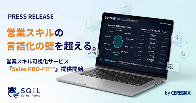 営業スキルの言語化の壁を越える　転職エージェント『SQiL Career Agent』が可視化サービス『Sales PRO-FIT(TM)』を提供開始