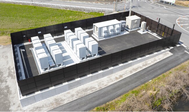 NTT アノードエナジーが開発、建設の「上頓野蓄電所」が完成