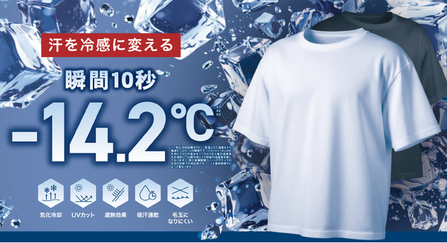 猛暑対策は“着る時代”へ 汗を冷却エネルギーに変える「冷感チェンジTシャツ」新発売