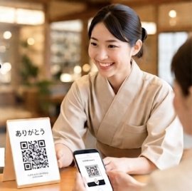心付け文化を今の時代に合わせてQRで気軽に取り入れました。