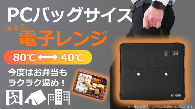 【1,500人以上が支持】“A4サイズの電子レンジ”新型登場！今度はお弁当もそのまま温まる「HOT PORTER」Makuakeで先行販売