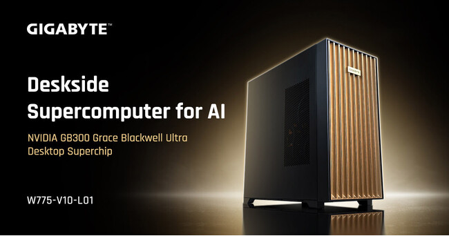 GIGABYTE社製タワー型AIワークステーション「W775-V10-L01」の取り扱いを開始