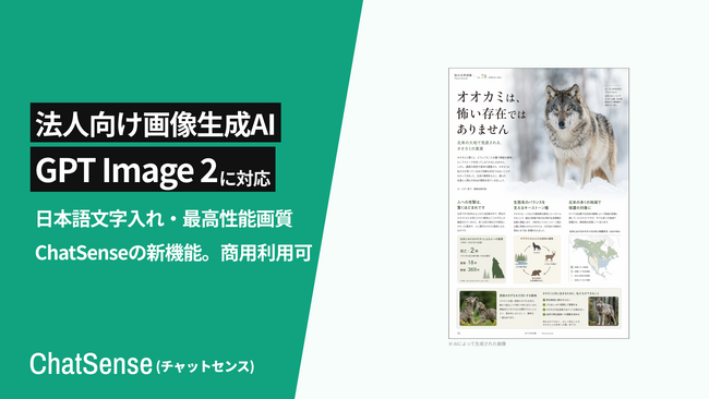 法人向けAIエージェント「ChatSense」、GPT Image 2対応予定