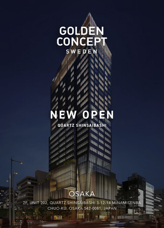2026年4月25日 大阪・心斎橋に誕生する新たなランドマーク「クオーツ心斎橋/QUARTZ SHINSAIBASHI」に、GOLDEN CONCEPTが新店舗をオープン。