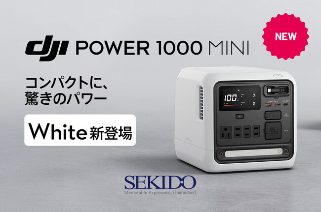 1kWh搭載の小型ポータブル電源「DJI POWER 1000 MINI WHITE」発売