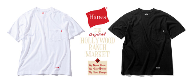 【Hanes × HOLLYWOOD RANCH MARKET】ヘビーウェイトボディの2パックTシャツを4月24日（金）より発売