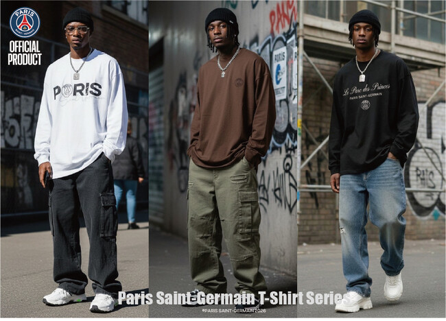 E-COMEGROUPより、パリ・サンジェルマン（PSG）のアイコニックなロゴを配した最新ロングTシャツがリリース！！