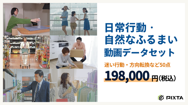 「行動予測・行動推定」のAI開発に貢献　日常行動の変化を捉えた「日常行動・自然なふるまい動画データセット」販売開始