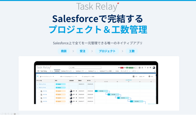 株式会社クリエイターズマッチ|Salesforce上で動くプロジェクト管理アプリ「Task Relay」東京都中小企業振興公社「中小企業ニューマーケット開拓支援事業」の支援対象に採択