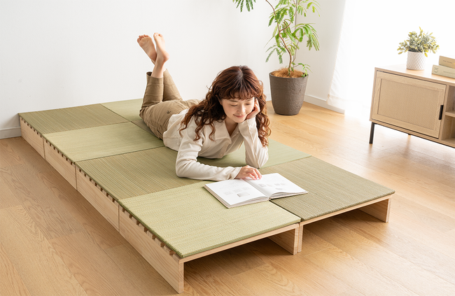 自由なアレンジで人気の“パレットベッド”に畳モデルが新登場！和モダンな「小上がり」としても楽しめる多機能パレットベッド