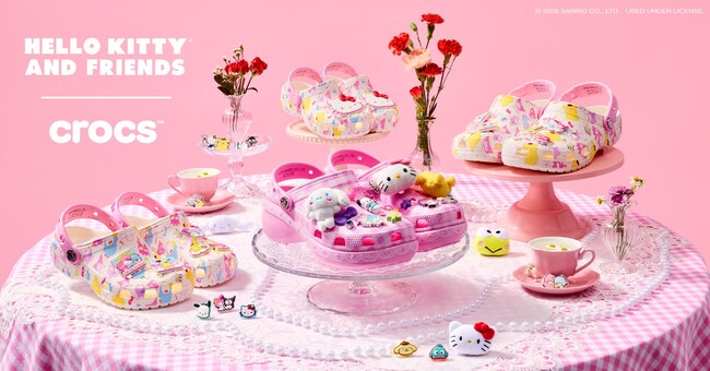 サンリオキャラクターズのスイートなパーティーにあなたをご招待！ハローキティ アンド フレンズとクロックスのコラボアイテムが登場