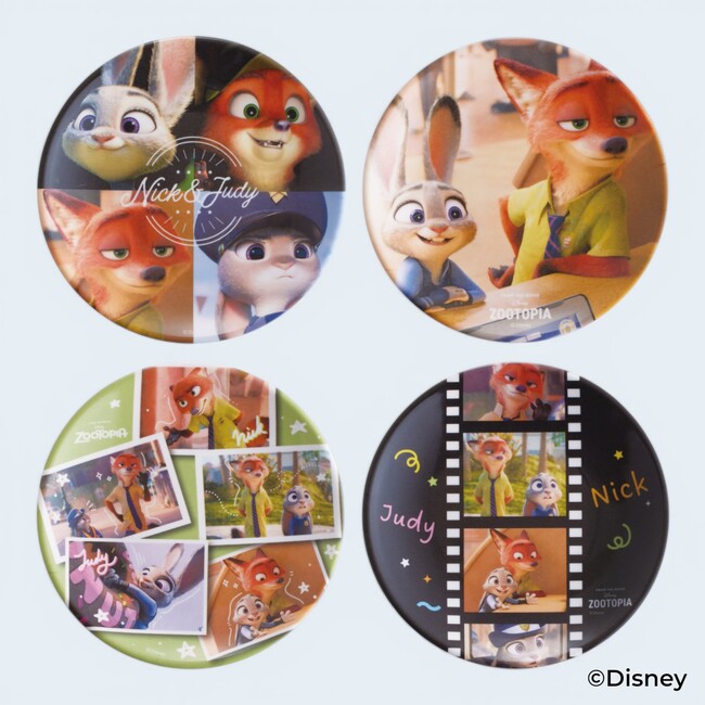 【ディズニー＆ピクサー】映画の名シーンが食卓を彩るメラミンミニプレートセット 4枚セット がスケーターから登場！「Disney THE MARKET in 阪急うめだ本店」にて4/29～先行販売