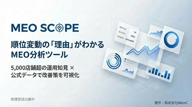 MEO分析ツール「MEO SCOPE」提供開始。日本初※、Google公式データ×AIで市場の「空白地帯」を可視化。