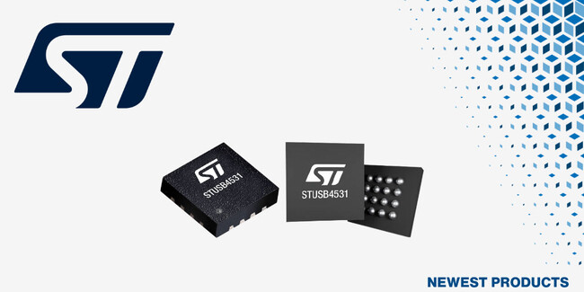 マウザー、STMicroelectronics STUSB4531スタンドアロンUSB PDコントローラの取り扱いを開始