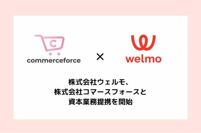 株式会社ウェルモ、株式会社コマースフォースと資本業務提携を開始