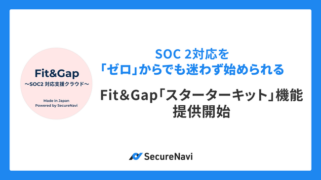 初めてのSOC 2対応でも迷わない。Fit&Gapが監査前の立ち上げ作業を効率化する「スターターキット」機能を提供開始