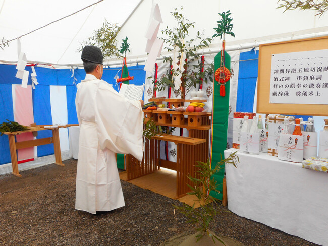 広島県初の竹田式古墳墓が着工へ――祭祀は廣瀬神社が担当、メモリアルパーク観音新町にて地鎮祭を斎行。完成は今年12月頃を予定。