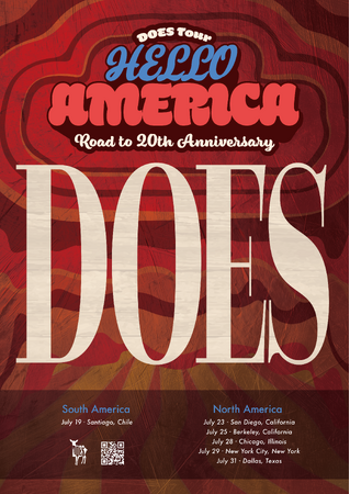 ロックバンド『DOES』、初のアメリカ大陸ツアー開催が決定！「DOES Tour - Road to 20th Anniversary - 