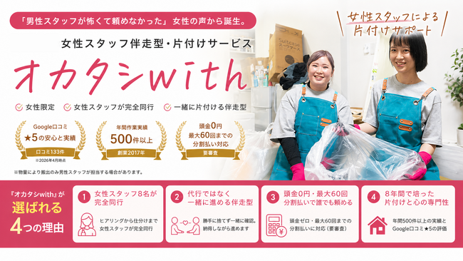「男性スタッフが怖くて頼めなかった」女性の声から誕生。完全女性対応の 