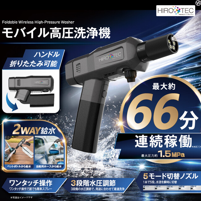 掃除・洗車に大活躍!!モバイル高圧洗浄機　HDL-4349