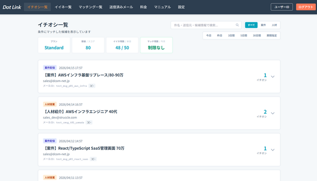 送信メールを資産に変えるAIマッチング「Dot Link」提供開始