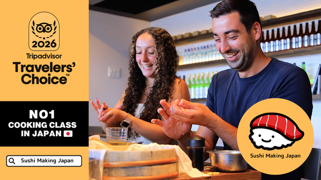 【Sushi Making Japan】TripAdvisor Best of the Best 3年連続受賞！世界8位・アジア15位にランクイン！