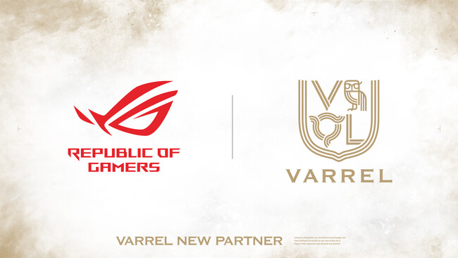 プロeスポーツチーム『VARREL』とASUS Republic of Gamers（ROG）のスポンサーシップ締結を発表