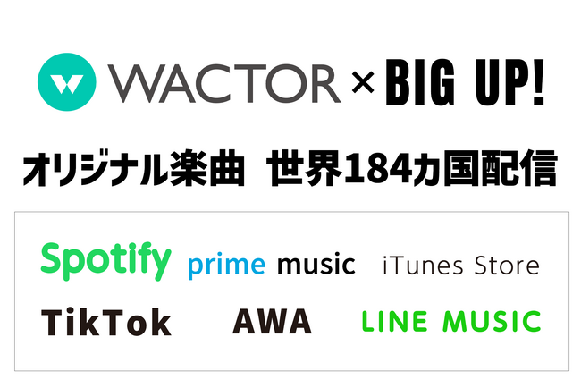 エイベックス・エンタテイメント運営BIG UP!を通じてSpotifyなど音楽配信ストアへVTuber事務所WACTORの楽曲を世界184カ国へ配信を開始【VTuberマーケティングWACTOR】