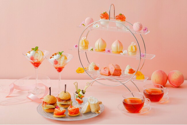 【南紀白浜マリオットホテル】和歌山の恵みが彩る桃色アフタヌーンティー「Arakawa Peach Afternoon Tea」を発売