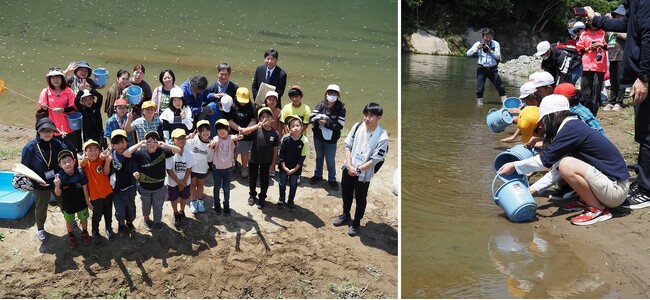 【取材可能】地元小学生による稚鮎（ちあゆ）放流を実施