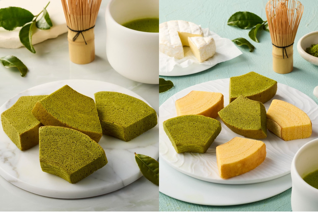 【チーズガーデン】“チーズ×抹茶”のふくよかな味わいを重ねた季節限定チーズバウム　『抹茶チーズバウム（カット）』『チーズバウムアソート（プレーン＆抹茶）』