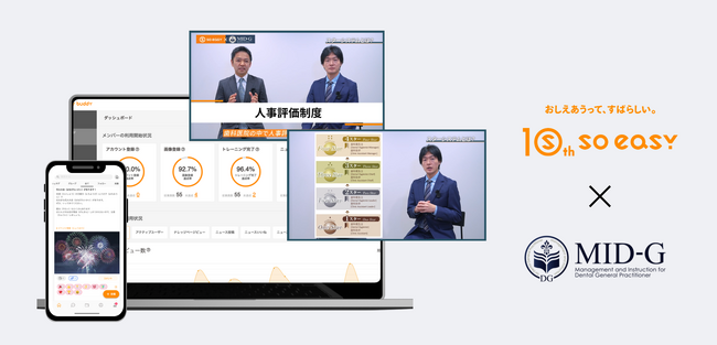 【soeasy】MID-Gと協業開始。歯科医院向けプラットフォーム「soeasy buddy」に人事評価制度動画コンテンツが登場。