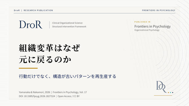 組織変革はなぜ「元に戻る」のか──COSが組織の安定を「能動的に再生産される動的状態」として再定義