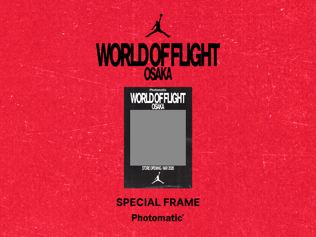 ジョーダンストア「World of Flight Osaka」の誕生を祝し、セルフフォトブース「Photomatic」が期間限定の特別な撮影体験を提供