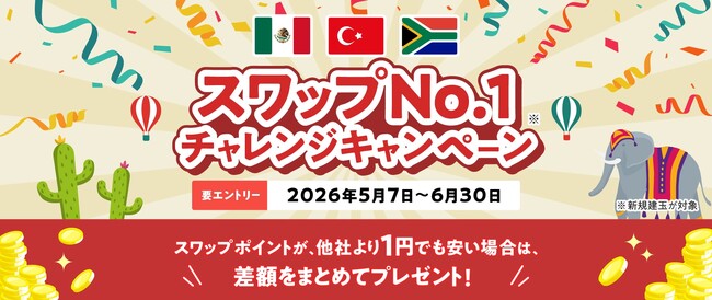 【みんなのFXはスワップNo.1に挑戦し続けます！】高金利通貨ペアでスワップNo.1チャレンジキャンペーンを2026年5月7日（木）から開始！