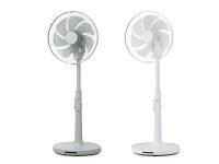 高さ最大106cm「温度センサー付き ハイポジションDCリビング扇風機」ライトグリーン・オフホワイト　2026年5月上旬発売