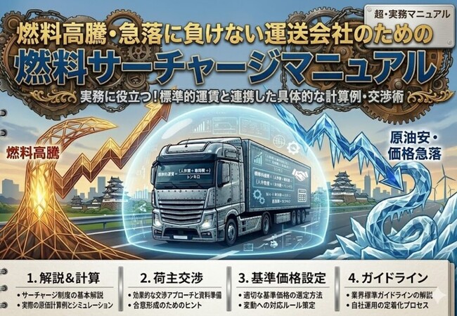 運送会社の収益を守る！「燃料サーチャージマニュアル」を公開。標準的運賃に準拠した算定・交渉術を解説｜株式会社船井総研サプライチェーンコンサルティング