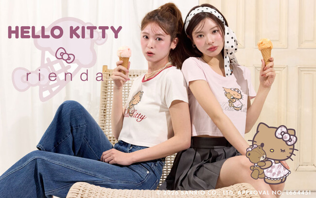 【rienda(リエンダ)】こんがりと日焼けしたデザインが可愛い「ハローキティ」とのコラボレーションが決定！